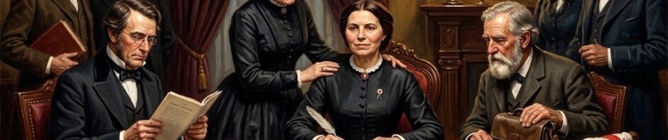 Oil painting: The Founding of the American Red Cross (May 21, 1881)