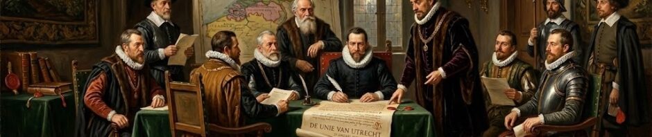 Oil painting: The Union of Utrecht (January 23, 1579)