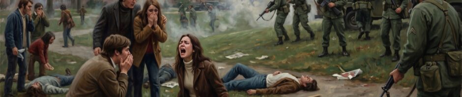 Oil painting: The Kent State Shootings