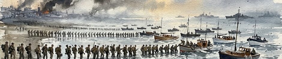 Oil painting: The Dunkirk Evacuation (June 4, 1940)